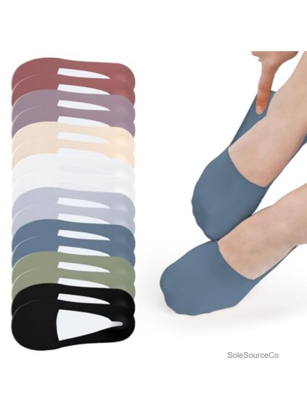 8 Pairs No Show Socks Womens Non Slip Invisible Thin Low Cut Liner Socks